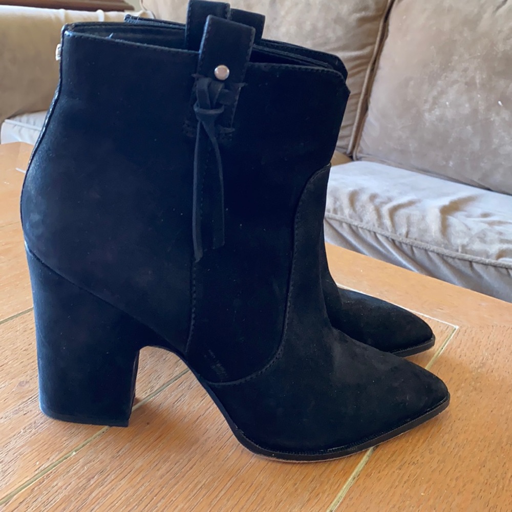 Sam Edelman suede block heal booties